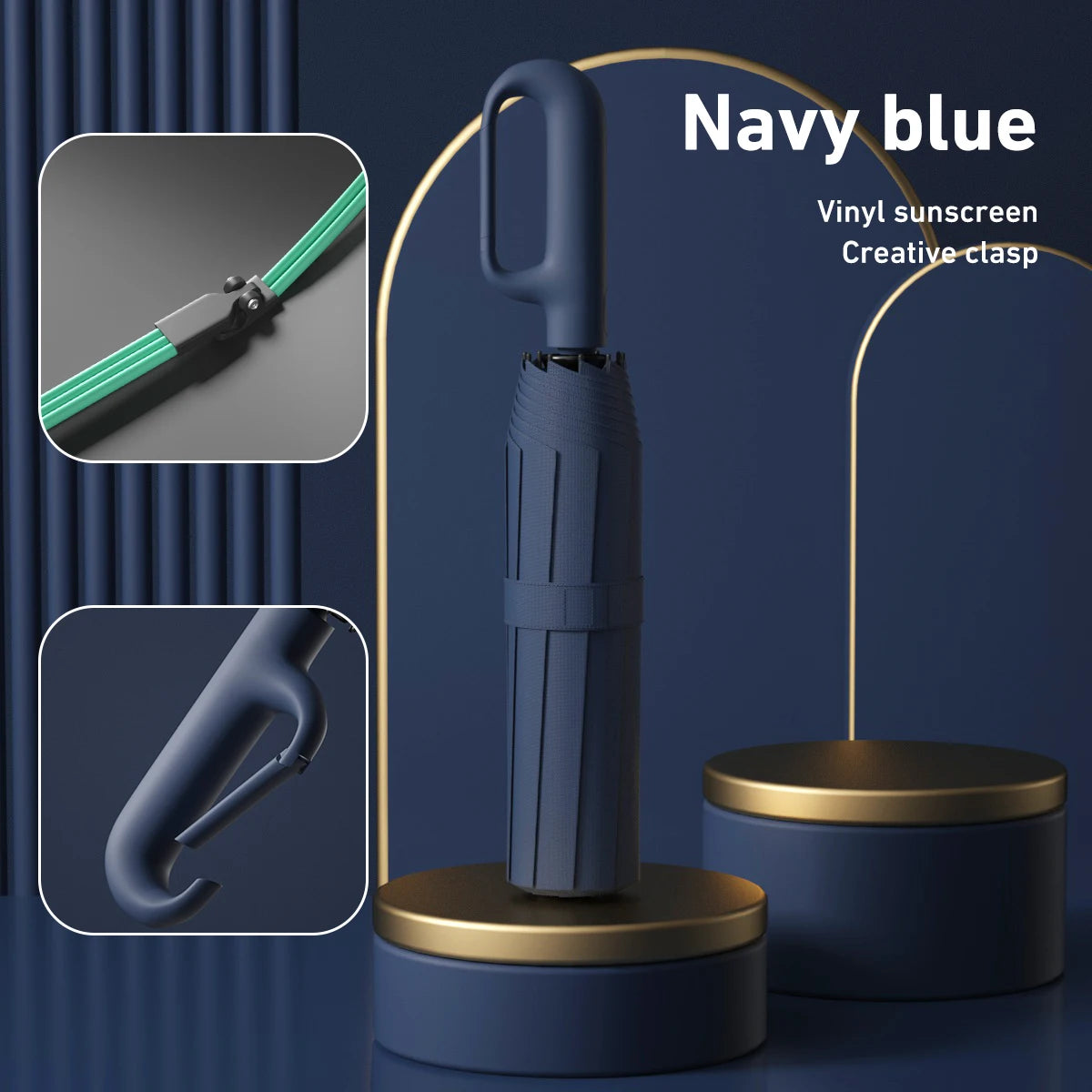 1 Handle Fully Automatic Folding Umbrella with Buckle, Easy to Carry Larger, Thicker and Sturdy. Suitable for Men and Women, Portable and Windproof, Double-Layer Windproof, Various Umbrella Bones, Snap or Rotating Handles, Various Colors to Choose From