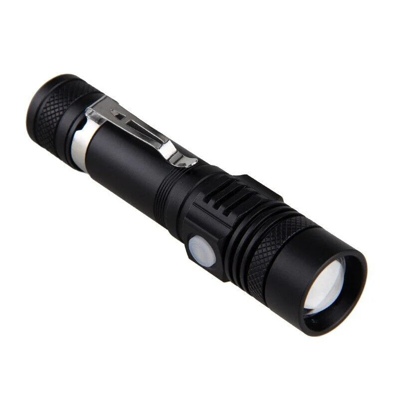 High-Power Tactical Flashlight 90,000LM | USB Rechargeable & Adjustable Zoom