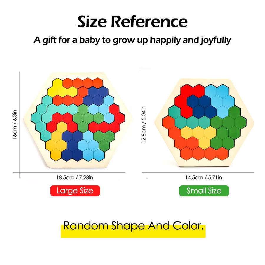 Colorful Montessori Wooden Tangram Puzzle – IQ Test Game for Kids 3+