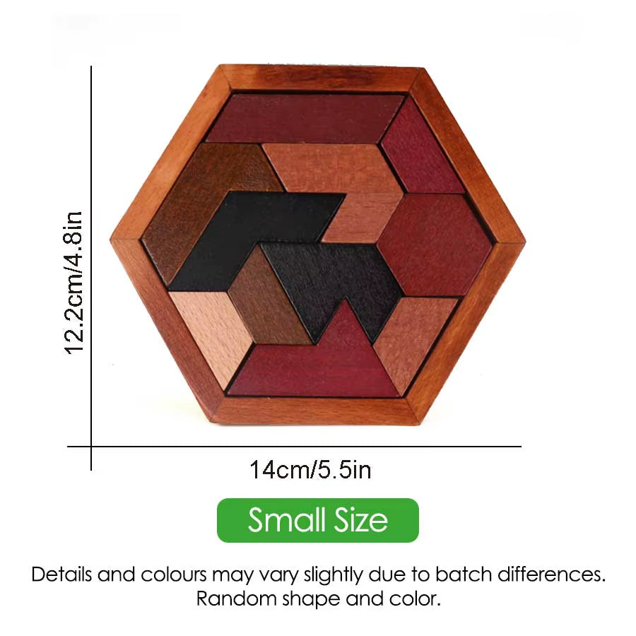 Colorful Montessori Wooden Tangram Puzzle – IQ Test Game for Kids 3+