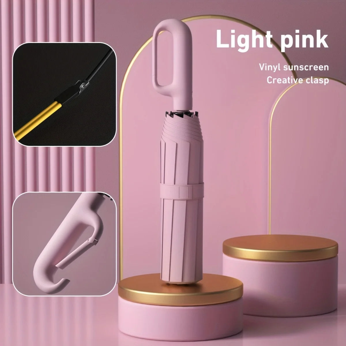 1 Handle Fully Automatic Folding Umbrella with Buckle, Easy to Carry Larger, Thicker and Sturdy. Suitable for Men and Women, Portable and Windproof, Double-Layer Windproof, Various Umbrella Bones, Snap or Rotating Handles, Various Colors to Choose From