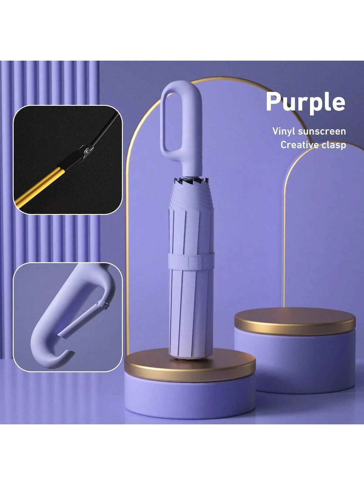 1 Handle Fully Automatic Folding Umbrella with Buckle, Easy to Carry Larger, Thicker and Sturdy. Suitable for Men and Women, Portable and Windproof, Double-Layer Windproof, Various Umbrella Bones, Snap or Rotating Handles, Various Colors to Choose From