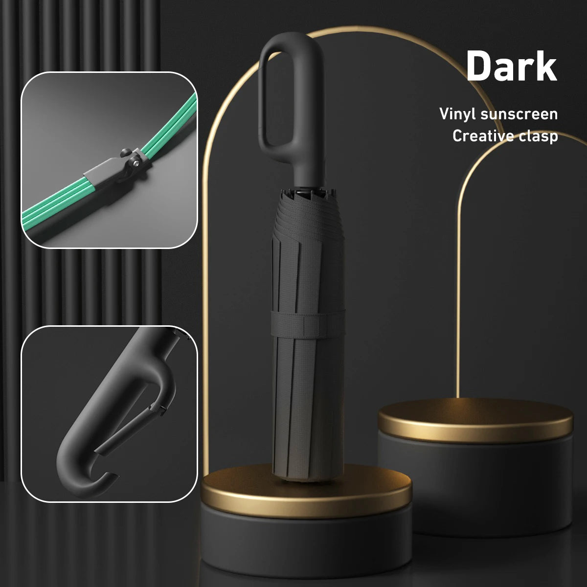 1 Handle Fully Automatic Folding Umbrella with Buckle, Easy to Carry Larger, Thicker and Sturdy. Suitable for Men and Women, Portable and Windproof, Double-Layer Windproof, Various Umbrella Bones, Snap or Rotating Handles, Various Colors to Choose From