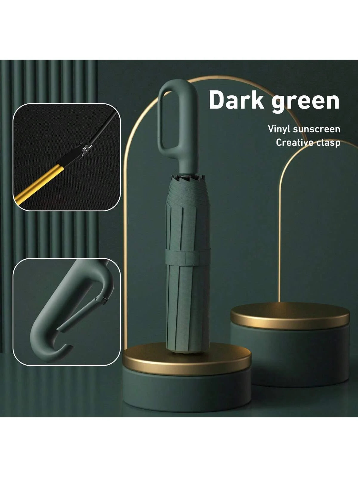 1 Handle Fully Automatic Folding Umbrella with Buckle, Easy to Carry Larger, Thicker and Sturdy. Suitable for Men and Women, Portable and Windproof, Double-Layer Windproof, Various Umbrella Bones, Snap or Rotating Handles, Various Colors to Choose From