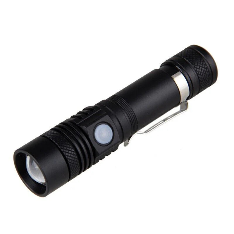 High-Power Tactical Flashlight 90,000LM | USB Rechargeable & Adjustable Zoom